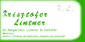 krisztofer lintner business card